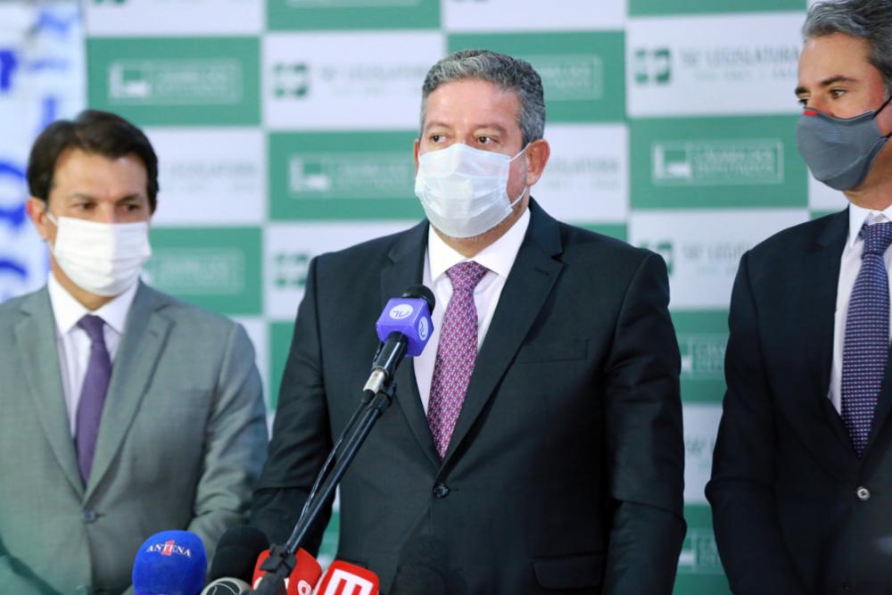 Arthur Lira, durante coletiva de imprensa sobre a reforma administrativa