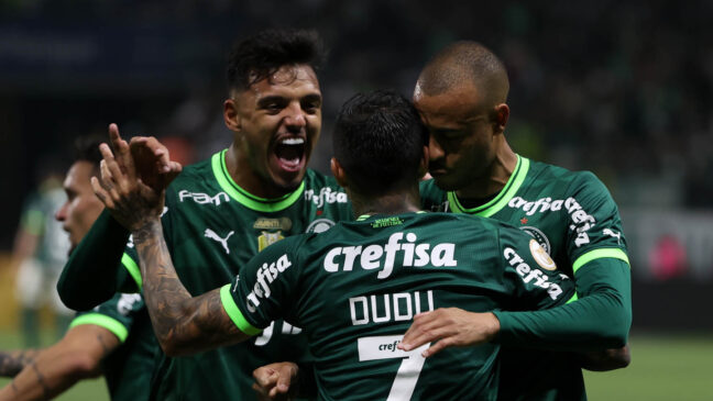 Dudu abriu o placar contra o Flamengo no Allianz Parque