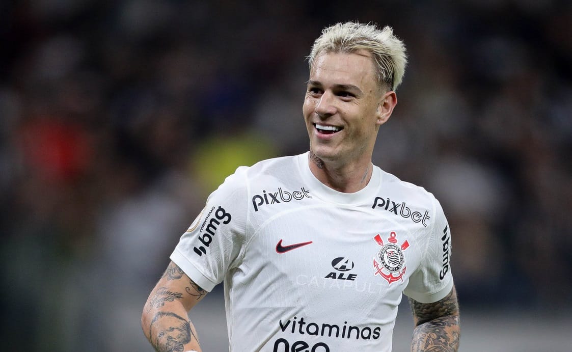 Róger Guedes celebra gol da vitória contra o Galo