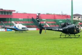Aeronaves decolaram pouco antes do meio-dia deste domingo (27) levando o novo coração de Faustão