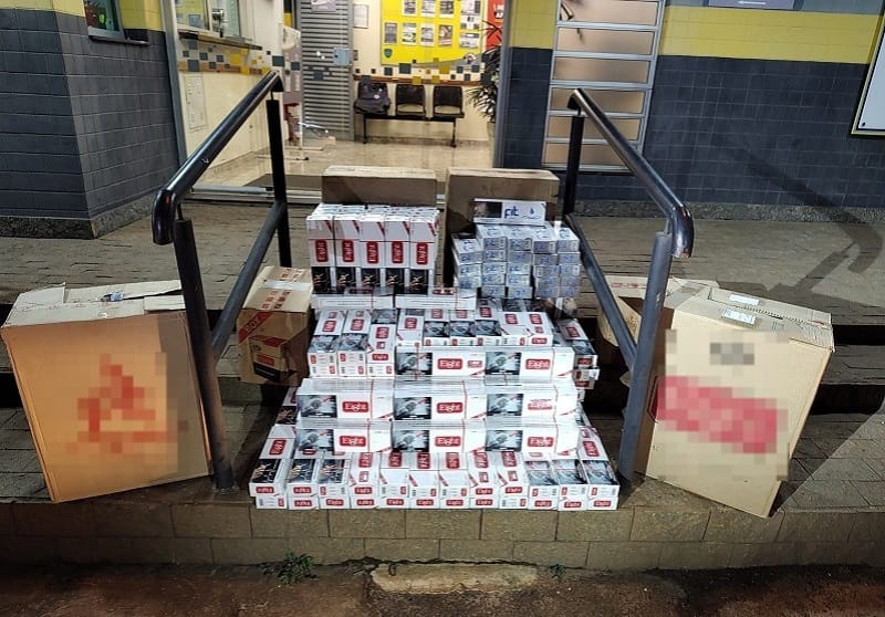 Cigarros apreendidos pela polícia