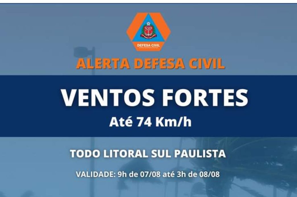 A população pode receber gratuitamente alertas da Defesa Civil do Estado por SMS