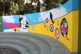 Mural é de autoria do artista Renato Delone