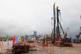Uma estacada marcou o início das obras no terminal da COFCO Internacional Brasil no Porto de Santos