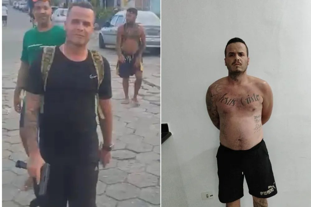 PC prende criminoso que desfilou com fuzil e debochou das forças policiais em vídeo no litoral de SP