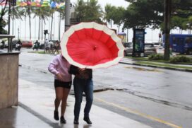 No Litoral Paulista, os ventos ficarão mais fortes na segunda-feira (9), com velocidade de até 60 km/h