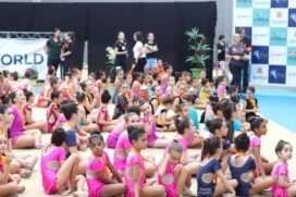 Cerca de 200 ginastas com idade escolar participaram da terceira edição da Copa Yaciara Marques de Ginástica Rítmica Escolar