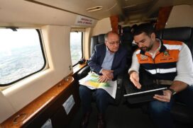 Geraldo Alckmin (PSB) chega ao Rio Grande do Sul