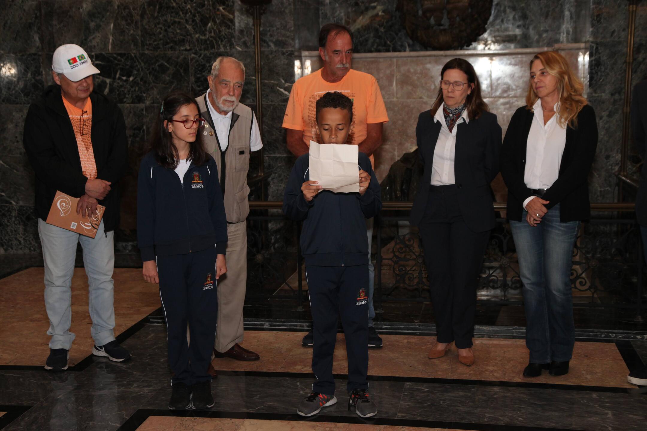 A visita ocorreu nesta quarta-feira (06), no Pantheon dos Andradas, Centro Histórico, às vésperas do 7 de Setembro