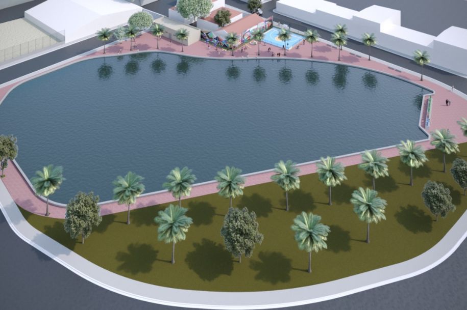 A revitalização contempla a reurbanização do local com espaço kids, espaço para terceira idade, quadra esportiva e pista de caminhada que contorna toda a extensão da Lagoa