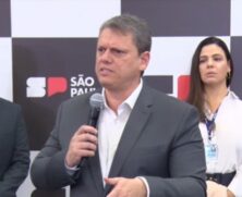 O governador Tarcísio de Freitas (Republicanos)