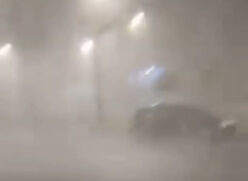 A frente fria chegou na Baixada Santista durante a madrugada desta quinta-feira