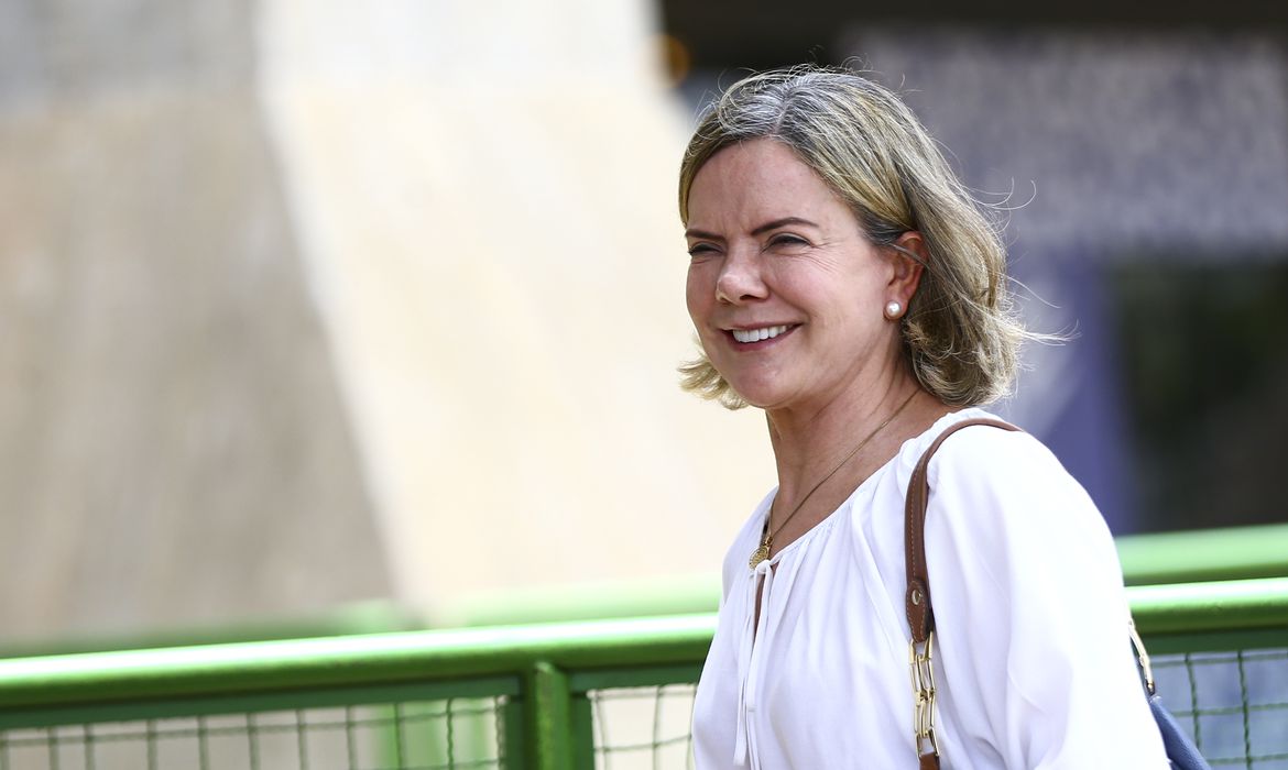 A presidente nacional do PT, Gleisi Hoffmann