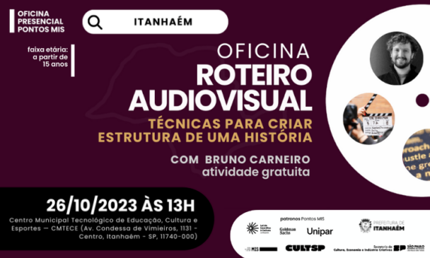 Oficina propõe expor a base de técnicas narrativas que tornam uma história interessante