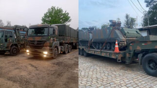 Exército enviou tanques para Blumenau para minimizar impacto das chuvas