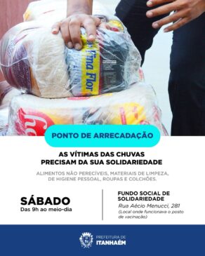 O Fundo Social de Itanhaém atende temporariamente na Rua Aécio Menucci, 281, ao lado da Secretaria de Turismo