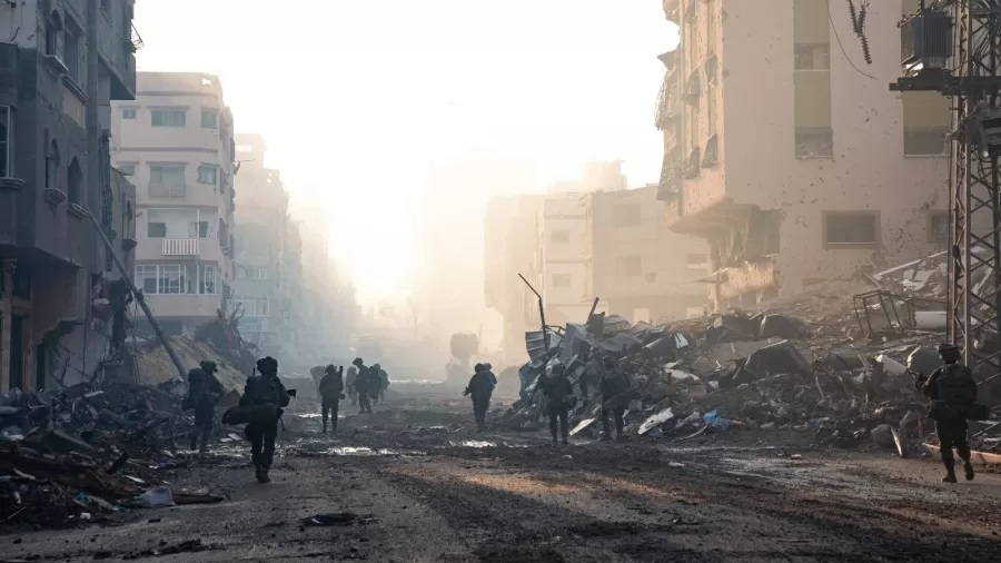 Soldados das Forças de Defesa de Israel na Faixa de Gaza