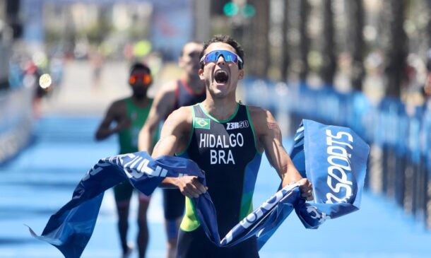 Ele veio no triatlo masculino, prova disputada em Viña Del Mar que Miguel Hidalgo completou em 1h46min08s