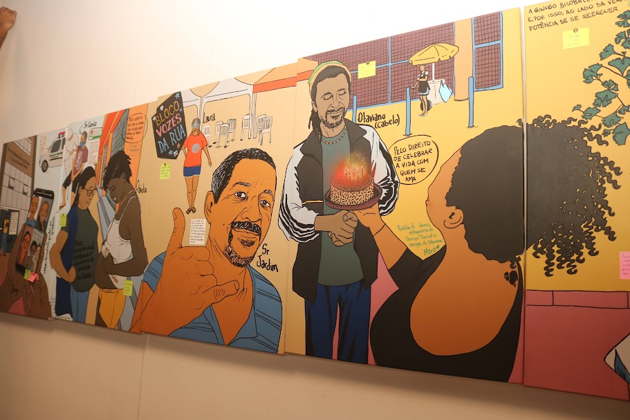 As obras são criação da assistente social e artista plástica Mariana Lúcio