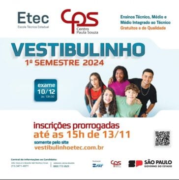 Provas ocorrerão no dia 10 de dezembro (domingo), às 13h30, com duração de quatro horas