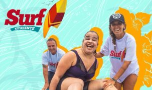 O Surf Eficiente também conta com o apoio da escola SUP Rema Forte  na Praia Grande