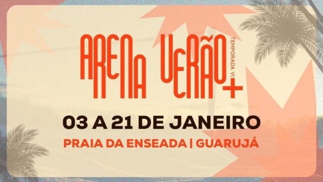 Nos dias 12 a 14, que marcam o segundo fim de semana do ano, a principal atração da Arena Verão+ é o Campeonato Paulista de Vôlei de Praia