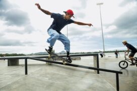 Cubatão, no litoral sul de São Paulo, agora tem uma Pista de Esportes Radicais para os praticantes de skate, bicicleta e patins