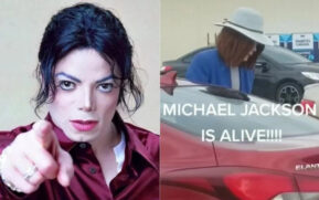 O suposto Michael Jackson estaria entrando em um supermercado nos EUA