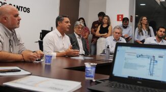 Rogério Santos em coletiva sobre obras da 2ª fase do VLT