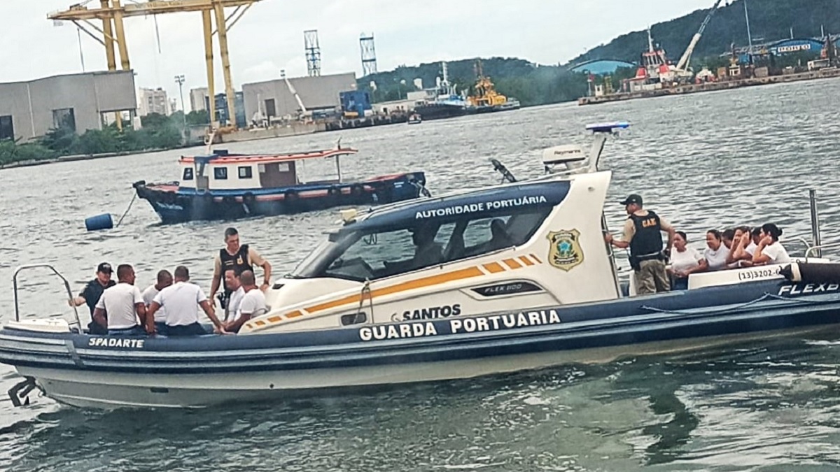 Durante a palestra, foram apresentadas aos novos GCM as atividades e funções da Guarda Portuária na segurança do Porto de Santos