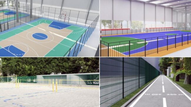Três novas quadras cobertas estão previstas para serem concebidas na revitalização do Centro Esportivo e Recreativo Rebouças