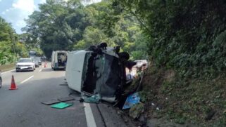O acidente aconteceu na altura de Cubatão