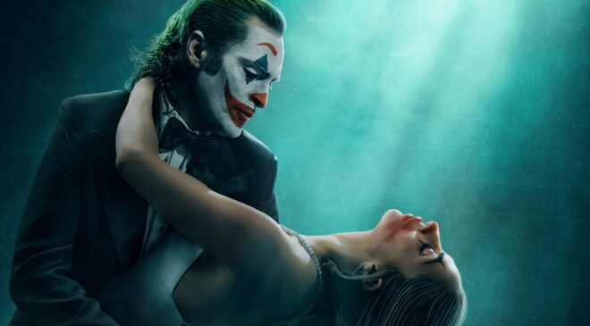 Joaquin Phoenix e Lady Gaga em cena de 'Coringa: Delírio A Dois'