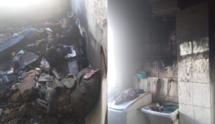 Apartamento do aposentado foi totalmente destruído pelo incêndio