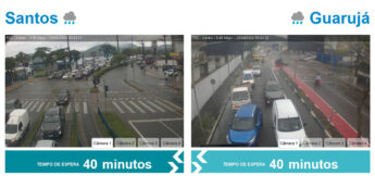 Fila de espera na balsa, na publicação desta matéria, era de 40 minutos