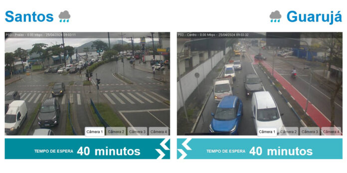 Fila de espera na balsa, na publicação desta matéria, era de 40 minutos
