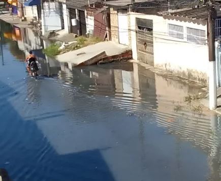 Bairro de São Vicente alagado