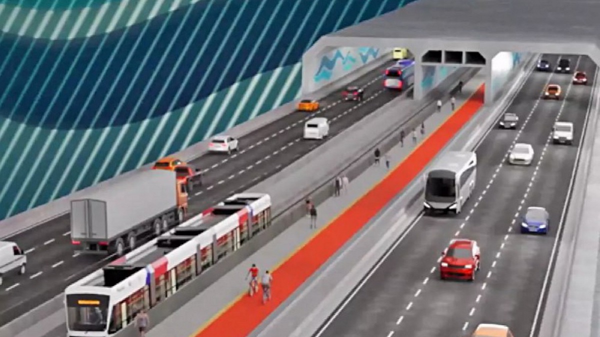 O projeto do Governo de São Paulo prevê uma obra de 1,5 km de extensão, sendo 870 metros submersos