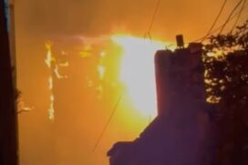 Incêndio na comunidade México 70, em São Vicente