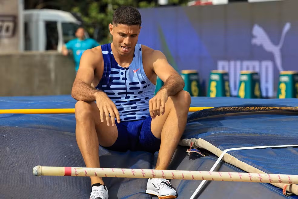 Thiago Braz não conseguiu o índice com salto com vara e está fora das Olimpíadas de Paris