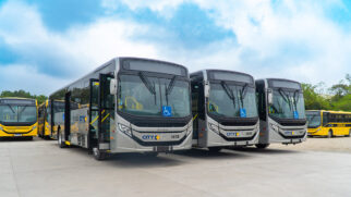 Os novos ônibus oferecem um design moderno e confortável