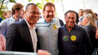 César Nascimento, Alberto Mourão e Ademário Oliveira se reuniram durante convenção em Cubatão