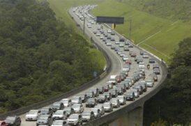 De acordo com boletim da Ecovias, o Sistema Anchieta-Imigrantes apresenta lentidão de cerca de 11 km sentido Capital Paulista