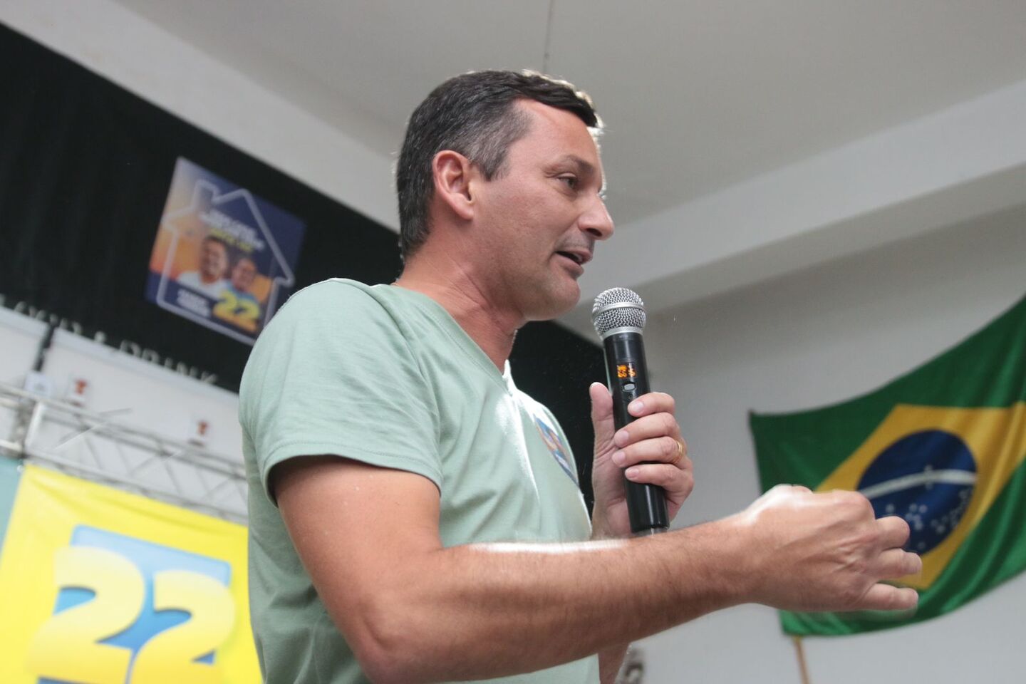 O candidato à Prefeitura de Itanhaém, Marco Aurélio Gomes (PL)