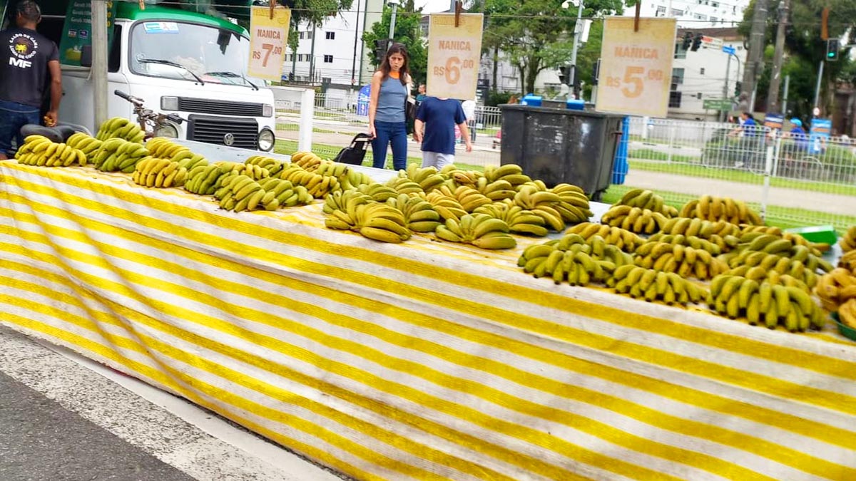 Enquanto as bananas seguem mais caras, a cenoura, o mamão e a alface estão mais baratas