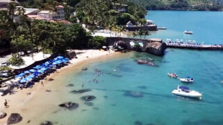 A Praia do Viana, em Ilhabela, está imprópria para o banho