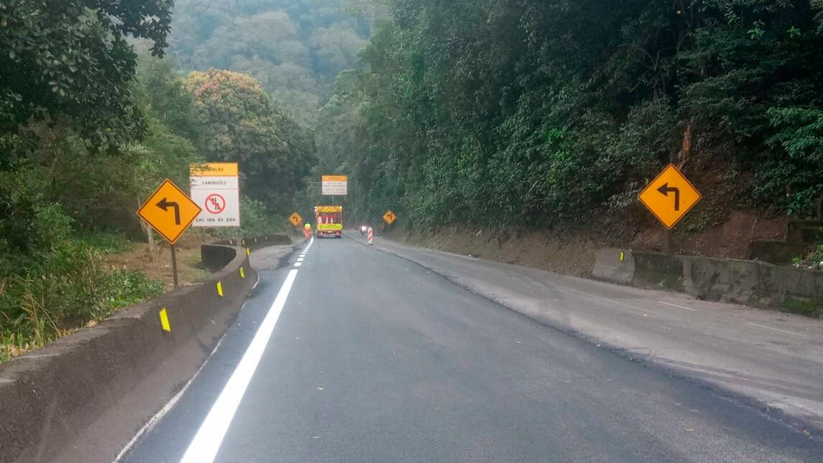 A pista sul da Via Anchieta será interditada para obras