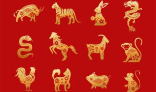 Os signos do zodíaco chinês são: Rato, Boi, Tigre, Coelho, Dragão, Serpente, Cavalo, Cabra, Macaco, Galo, Cão e Porco