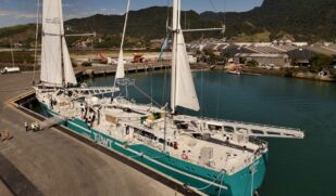 Embarcação sustentável vai transportar 9,8 mil sacas de café até a Europa