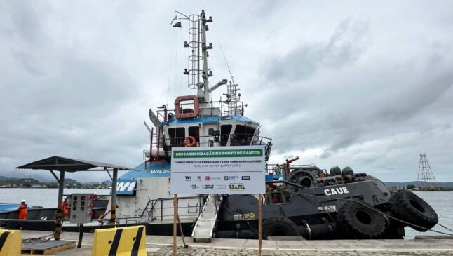 O projeto, conhecido como Onshore Power Supply, foi viabilizado pelo Sindiporto